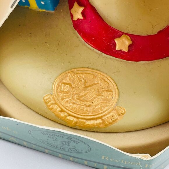 NIB Brown Bag Cookie Art Stamp Happy Birthday Teddy Bear Rare 1995 Recipe Book - Picture 4 of 8